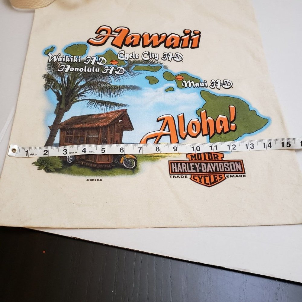 Harley Davidson 2012 canvas tote Hawaii - Picture 5 of 11